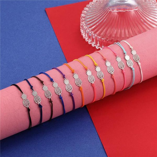 

charm bracelets yizizai handmade bohemian cute pineapple for women friendship jewelry fashion diy bijoux femme simple gifts, Golden;silver