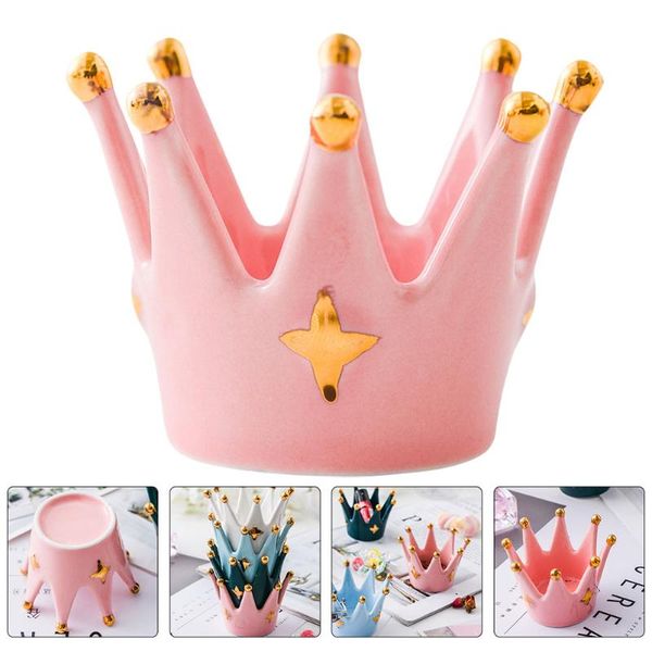

candle holders fashionable ceramics crown ornament candlestick delicate crafts