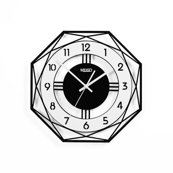 

wall clocks living room household fashion clock modern simple personality atmosphere art creative quartz led 3d watch
