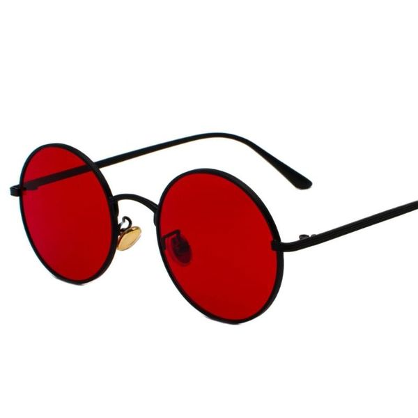 

sunglasses kachawoo women with red lenses round metal frame vintage retro glasses sun for men birthday gifts, White;black