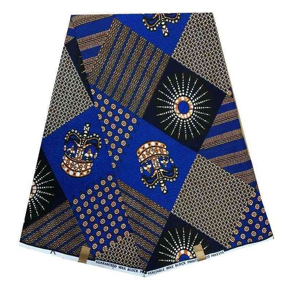

african guaranteed real wax fabric 100% cotton print wax fabric nigeria wax ankara fabric for women dresses 210408, Red