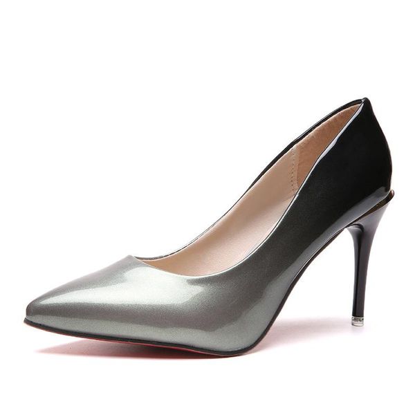 

dress shoes women thin high heels patent pumps party, Black