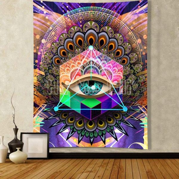 

tapestries boho mandala eye cool hippie bohemian tapestry colored wall art decor