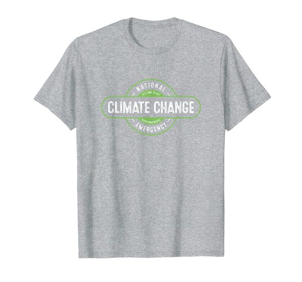 

climate change national emergency - green new deal t-shirt, White;black