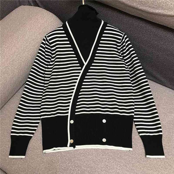

brand designer knitted for women sweaters causel turtleneck striped pullover, White;black