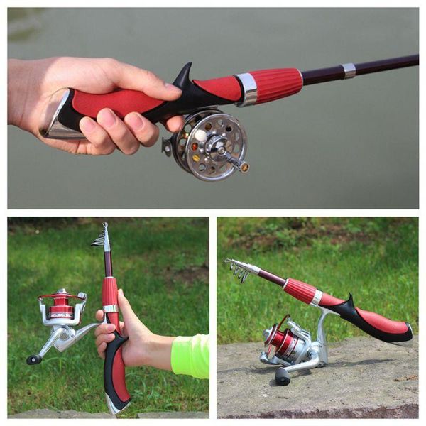 

boat fishing rods 1.4m 130g portable carbon fiber rotating casting rod ice