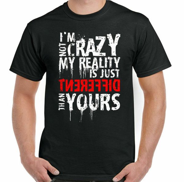 

i am not insane t-shirt mens funny play zombie skull weird reality, White;black