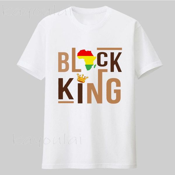 

men's t-shirts black king t shirt men vintage graphic tees history, White;black
