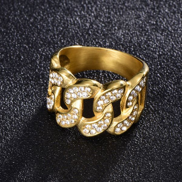 

designer luxury diamond mens ring band gold silver color stainless steel mens rings for boy friendship men simple jewelry male wholesale