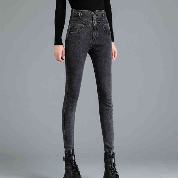 

mozuleva 2021 spring waist tassel zipper women's pants crayons thin denim longer blue jeans