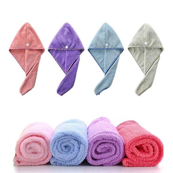 

towel women bathroom absorbent quick-drying hair cap thicker microfiber bath dry salon rapid drying