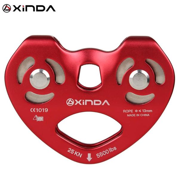 

cords, slings and webbing xinda outdoor pulley professional mountaineer rock climbing twin wheels two double heart shape crossing equitment