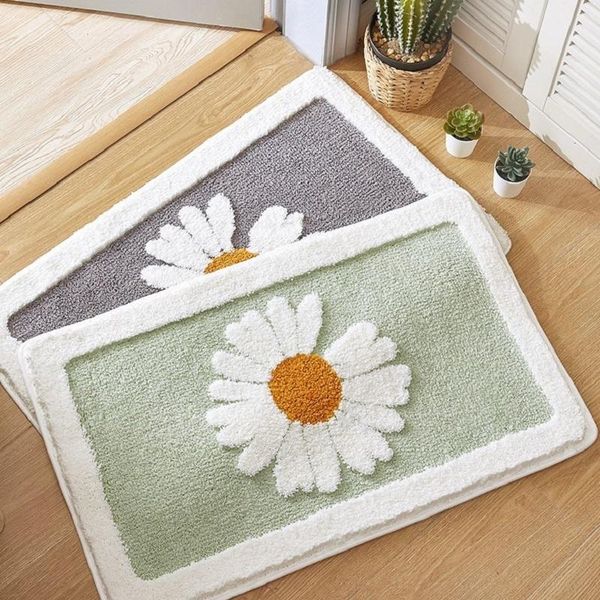 

bath mats plant pattern anti-slip bathroom mat absorbent quick dry foot toilet door rug entrance bedroom kitchen home decoration
