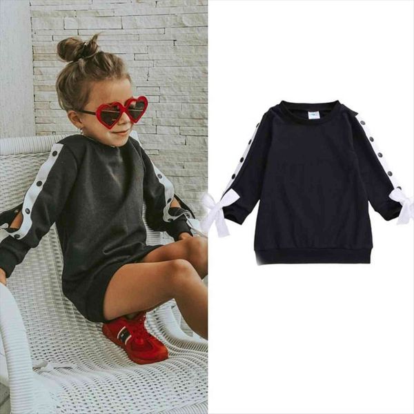 

2 7y toddler baby kids girl dress girls hollow sleeve sweatshirt long autumn winter pullover straight mini outfits, Red;yellow