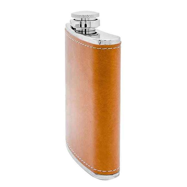 

gift metal flask 7oz box set whiskey flagon leather copper stainless steel hip flask5jut
