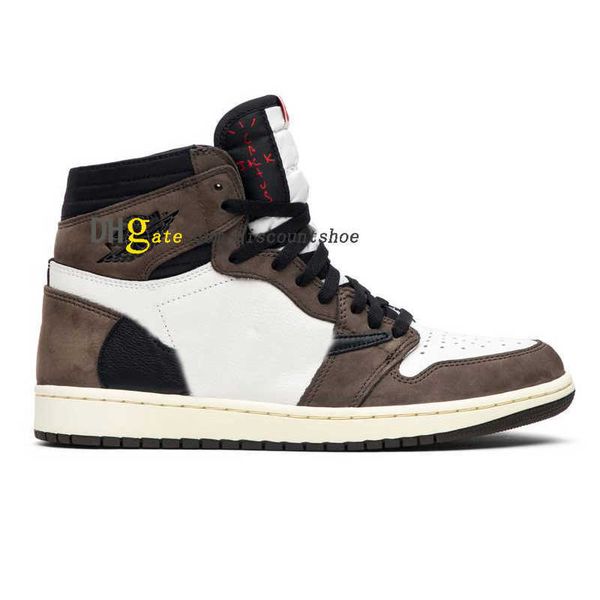 

travis x 1 high og mocha basketball shoes 1s sneakers cd4487 100 version