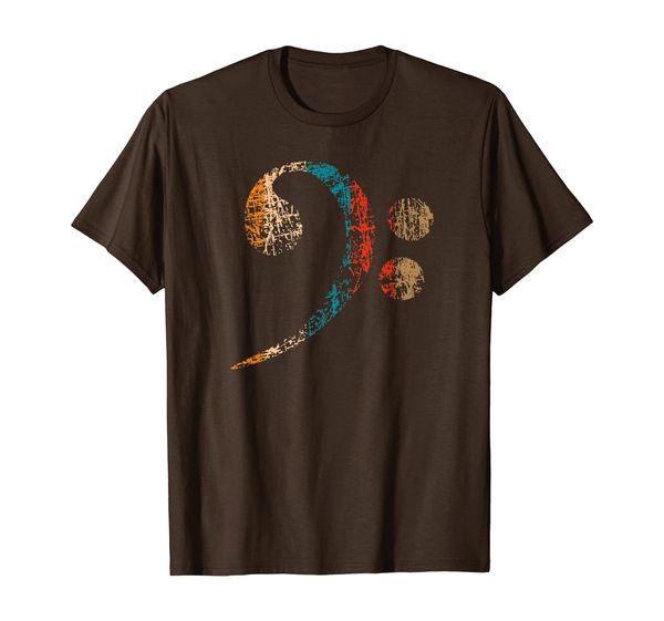 

vintage bass clef t-shirt for bass players, bassists bands, White;black