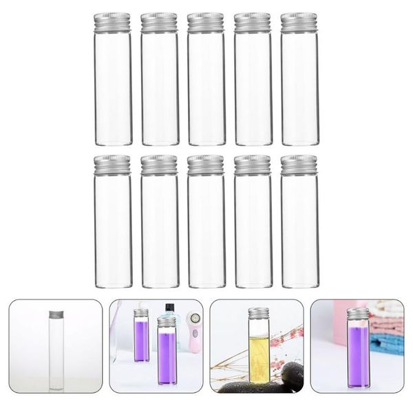 

storage bottles & jars 10pcs refillable empty essential oil vials glass for home