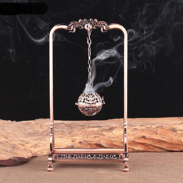 

fragrance lamps creative antique famen temple ball portable sachet powder stove car hanging incense burner home room decoration