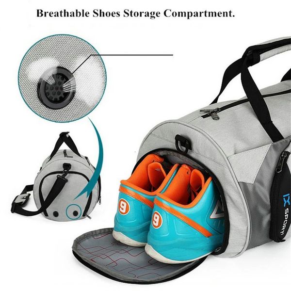 

classical fashion men gym bags for fitness training outdoor travel sport multifunction dry wet separation bags