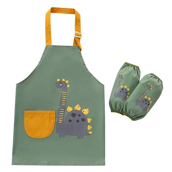 

hair accessories children painting apron set adjustable cooking with pockets suitable for many occasions diy decorations smart, Slivery;white