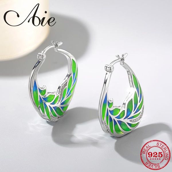 

dangle & chandelier love nature 2021 diy gift fashion 925 sterling silver leaves green enamel fine earrings party jewelry