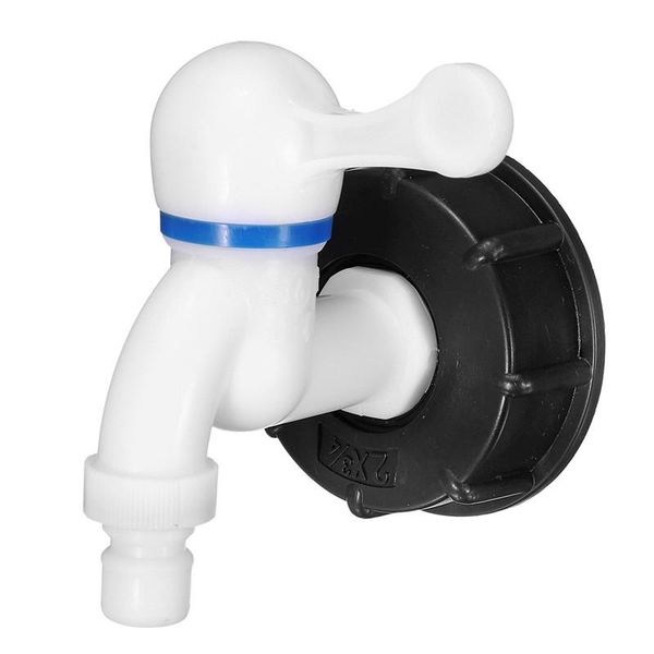 

watering equipments 1/2 inch 3/4 s60x6 white ceramics thread ibc tank adapter connector tap replacement valve fitting for home garden 60mm