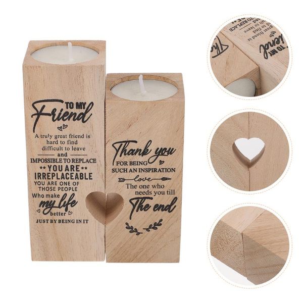 

candle holders 1pc creative modeling wooden candleholder ornament gift