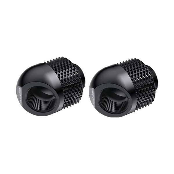 

fans & coolings granzon 2pcs/lot g1/4'' 45 /90 degree rotary elbow fitting / connector adapter pc water cooling accessories black