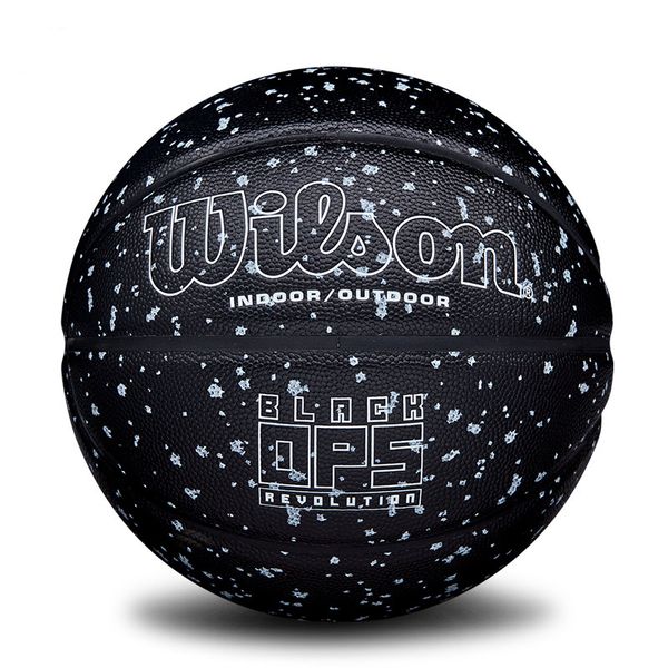 

spalding wilson ops revolution basketball ball splash ink black wear-resistant personality competition students indoor outdoor universal ant