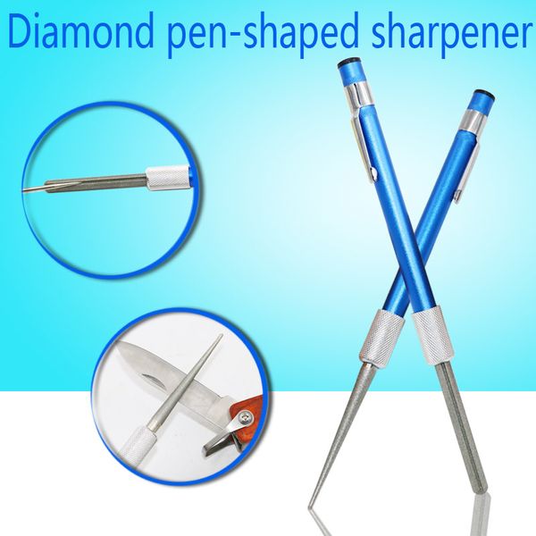 1 pcs diamante afiar caneta pequena multifuncional e conveniente apontador de faca whetstone outdoor lápis de pedra de moagem de pedra