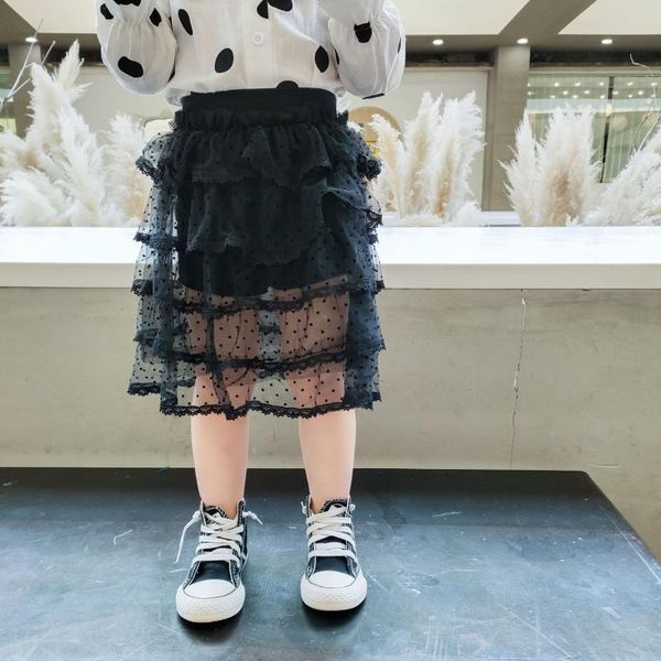

spring toddler girls skirts fashion mesh skirt high-quality elastic waist princess 2 3 4 5 6 years children