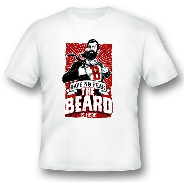 

have no fear the beard is here tee shirt black or white, White;black