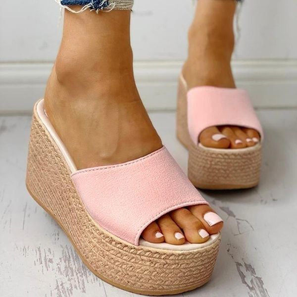 

dress shoes summer women platform sandals wedge for high heel casual comfortable leisure beach zapatos de mujer, Black