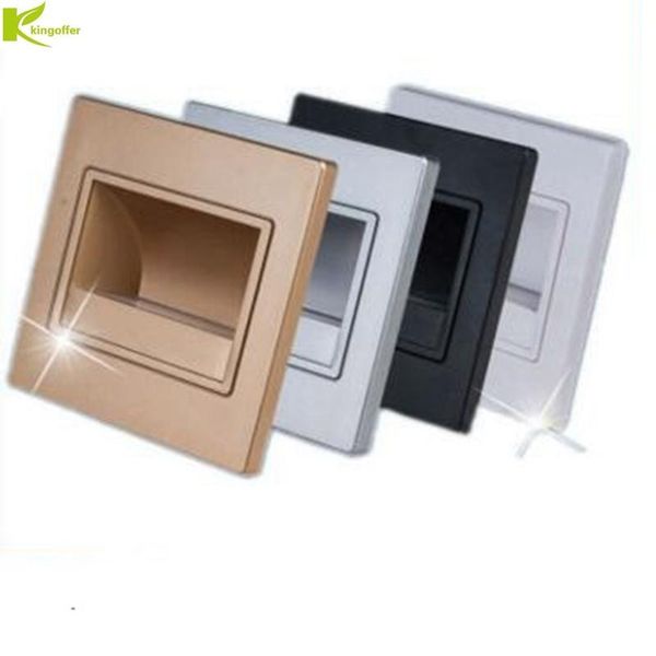 

wall lamp 10pcs/lot recessed led stair light arandela modern 100-240v 1.5w scone lights in step indoor lighting switch type