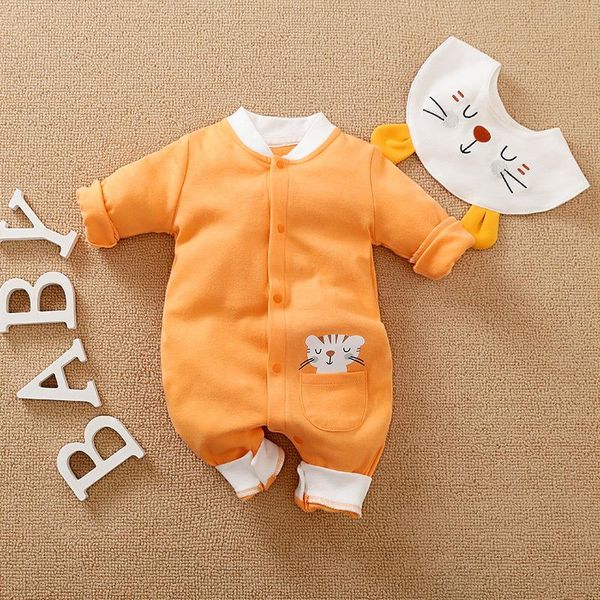 

born baby girl clothes romper jumpsuits with bibs 100% cotton kids costume infant long sleeve boy overalls, Blue