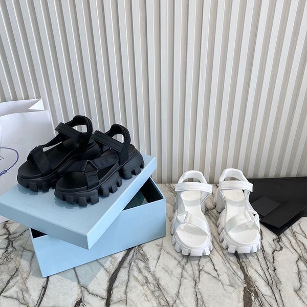 

sandals slippers 2021 summer new p family sandals women's thick heel gear thick bottom leisure roman muffin sandals zly, Black