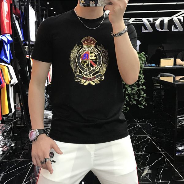 

Men' designer T shirt 2021 Korean version slimming sequin print High Quality Shirts top