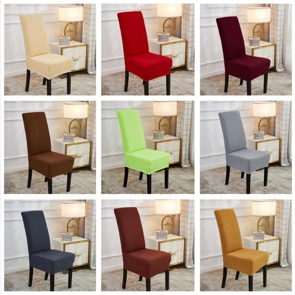 

chair covers solid color cover spandex elastic seat slipcovers for dining room banquet el kitchen wedding