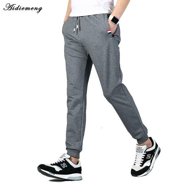 

men's pants sports pants, cotton elastic tight, Black