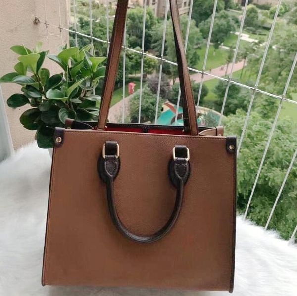

women onthego tote handbag m44576 m44925 genuine leather handbags messenger crossbody shoulder bag wallet purse