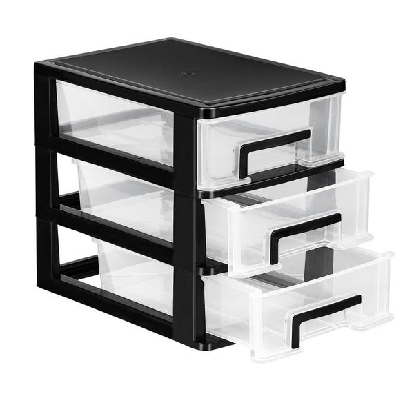 

clothing & wardrobe storage vosarea clear deskdrawer three-layer cabinet organizer rack