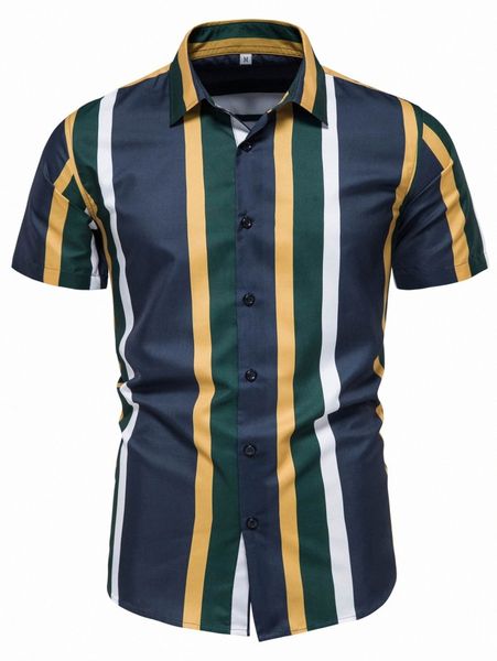 

men random colorful striped shirt g7op#, White;black