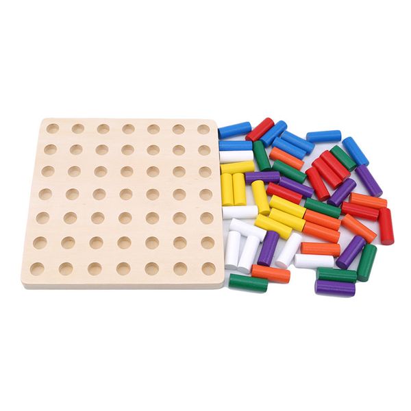 

montessori wooden toys kids senses games cylinder socket blocks wooden math toys children early educational toys gifts yjn