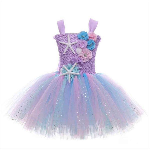 

girls tutu sequins princess girl dress birthday party for starfish sheel halloween cosplay kids costume 1 12y, Red;yellow
