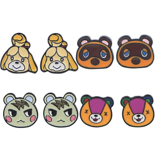 

dangle & chandelier hbswui animal crossing: horizons anime stud earring metal fashion loveliness ear studs gifts for woman girl, Silver