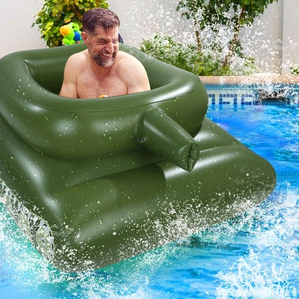 

inflatable floats & tubes pool spray water tank swimming chair summer open game air