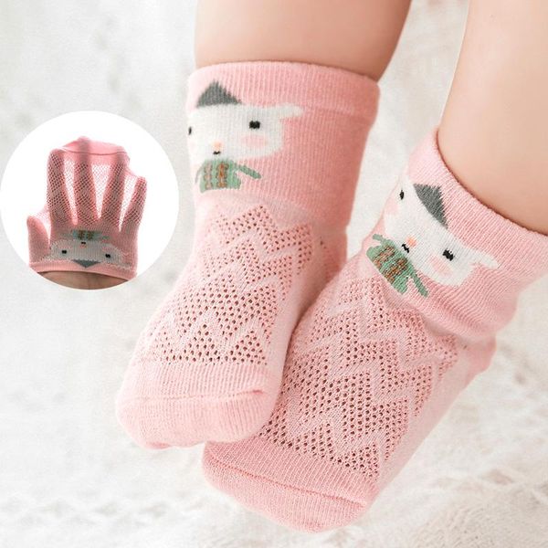 

socks 5 pairs/lot children cotton boy girl baby infant ultrathin fashion breathable solid mesh for summer 0-3y teens kids, Pink;yellow