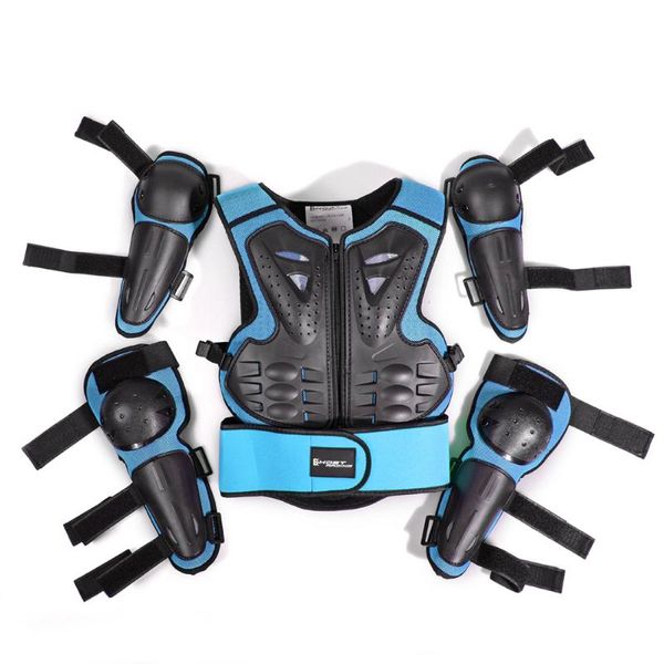 

motorcycle armor for height 0.7-1.6m child youth full body protect motocross armour vest skating waistcoat chest spine knee elbow guard