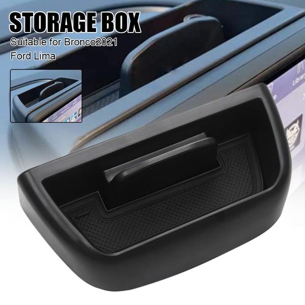 

car organizer dashboard storage box interior dash tray phone holder center console anti-slip mat for 2021 bronco